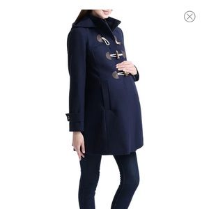 Kimi & Kai Paisley Wool Blend Maternity Duffle Coat